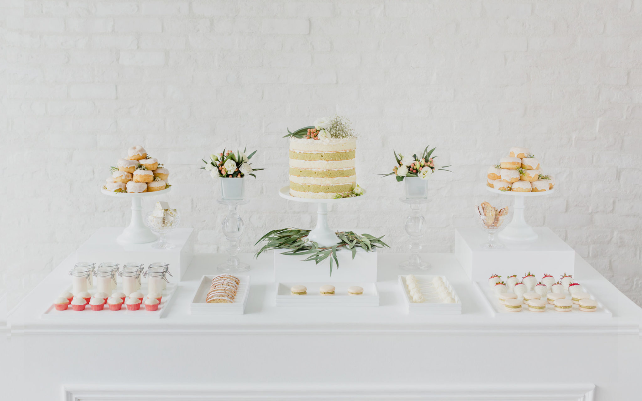 Dessert table from a wedding catered by Ristorante Beatrice.